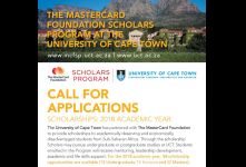 University of Cape Town MasterCard Foundation Scholars Program 2018 for study in South Africa (Fully Funded)